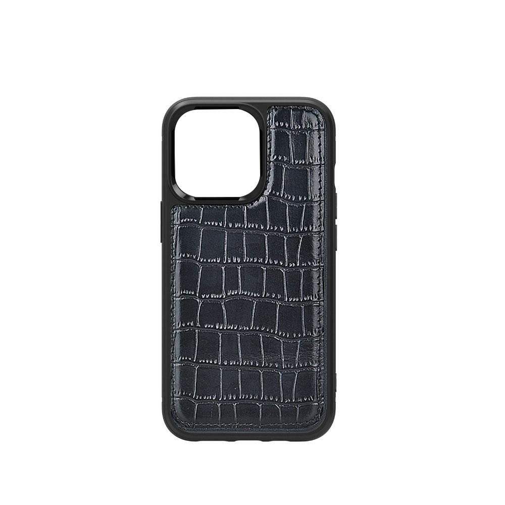 Apple%20iPhone%2013%20Mini%20Kılıf%20Wiwu%20Croco%20Pattern%20Calfskin%20Orjinal%20Deri%20Kapak-Siyah