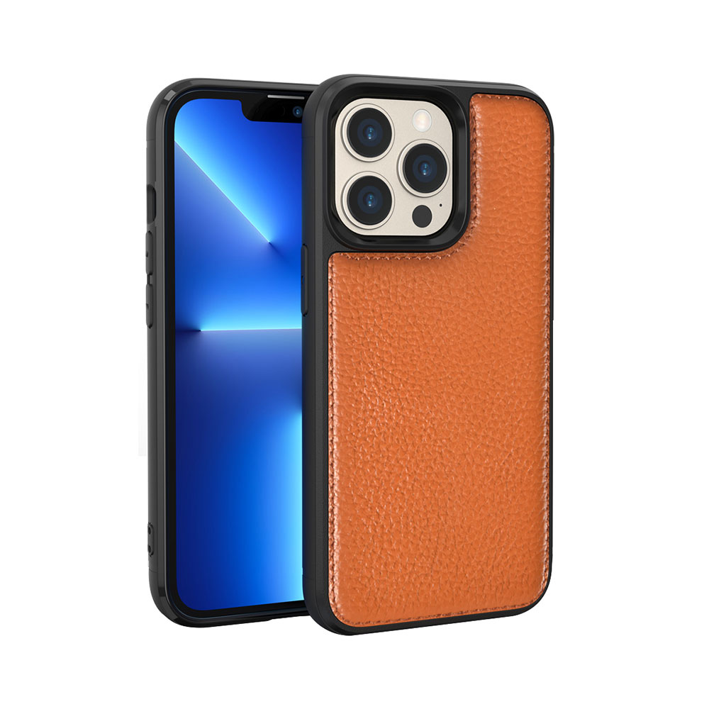 Apple%20iPhone%2013%20Pro%20Max%20Kılıf%20Wiwu%20Genuine%20Leather%20Plastic%20Calfskin%20Orjinal%20Deri%20Kapak-Kahverengi