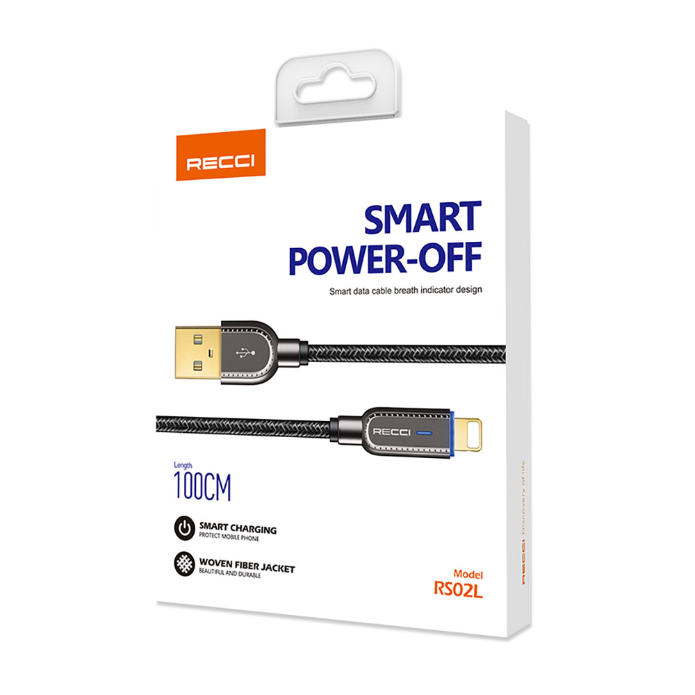 Recci%20RS02L%20Smart%20Power-Off%20Serisi%20Hızlı%20Şarj%20Özellikli%20Lightning%20To%20USB-A%20Kablo%201M