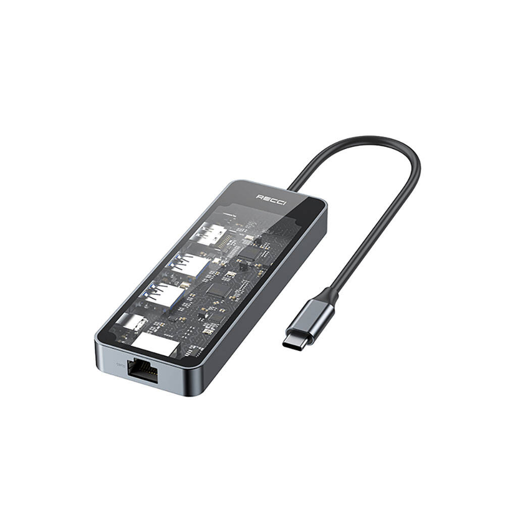 Recci%20RH17%20Type-C%20to%20Type-C%20PD100W%20+%20USB3.0%20+%20HDMI%20+%20Type-C%20+%20RJ45%20Bağlantılı%206in1%20Hub