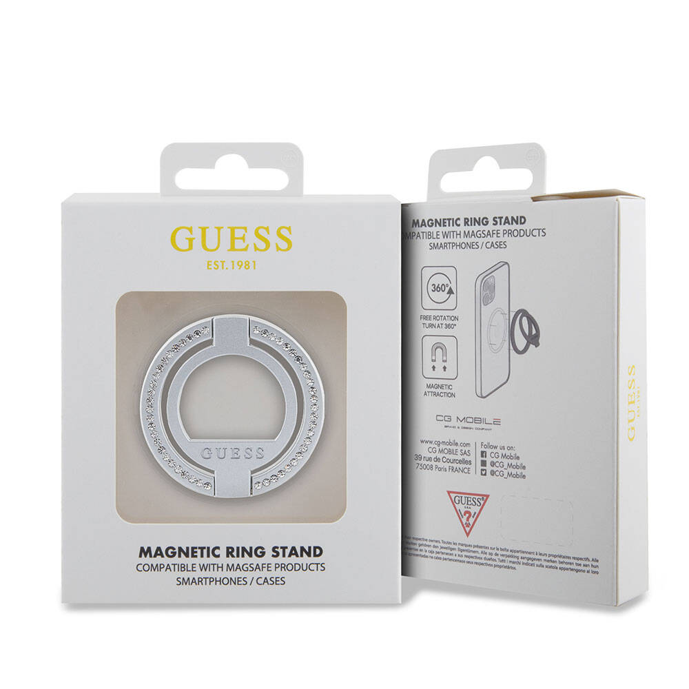 Guess%20Orjinal%20Lisanslı%20Magsafe%20Şarj%20Özellikli%20Yazı%20Logolu%20Taşlı%20Yüzüklü%20Magnetik%20Stand