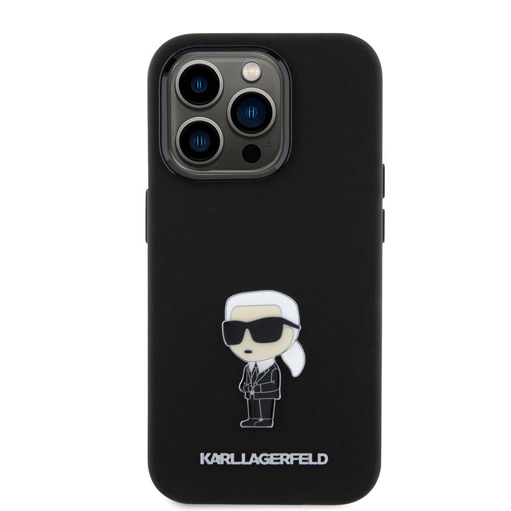 Apple%20iPhone%2015%20Pro%20Kılıf%20Karl%20Lagerfeld%20Silikon%20İkonik%20Metal%20Logo%20Orjinal%20Lisanslı%20Kapak