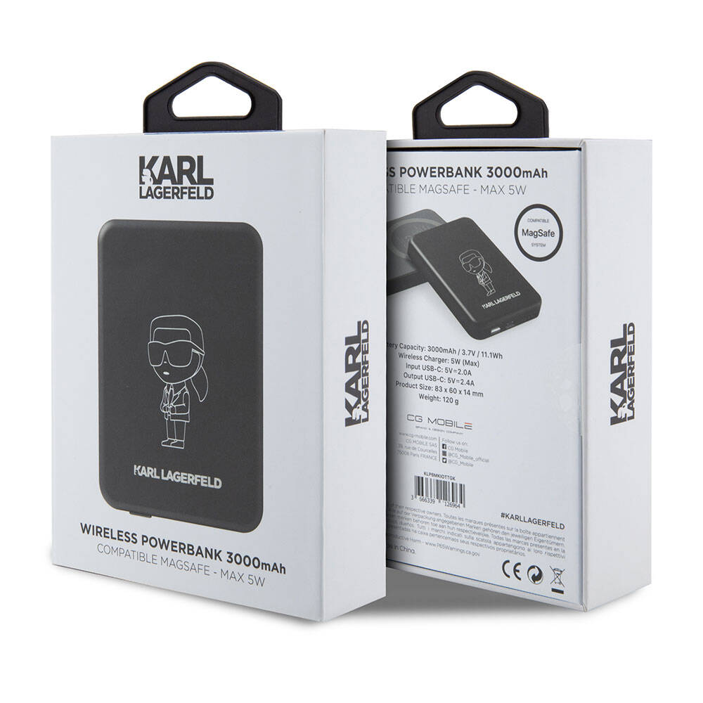 Karl%20Lagerfeld%20Led%20Işıklı%20Göstergeli%20Magsafe%20Magnetik%20Orjinal%20Lisanslı%20Powerbank%203000%20Mah