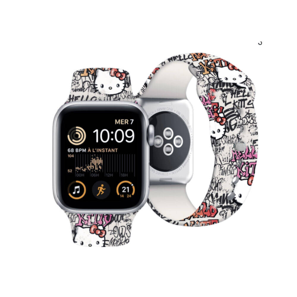 Apple%20Watch%2038mm%20Hello%20Kitty%20Orjinal%20Lisanslı%20Etiket%20Graffiti%20Silikon%20Kordon