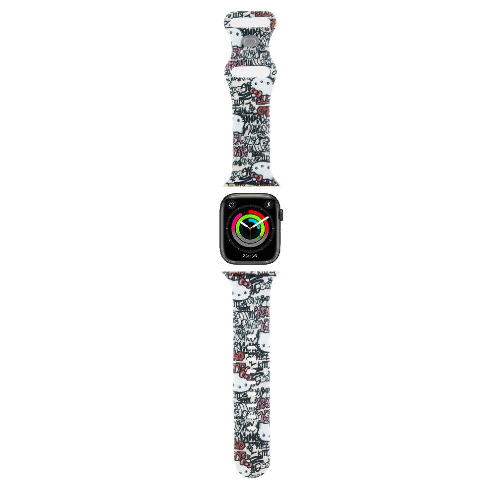 Apple%20Watch%2038mm%20Hello%20Kitty%20Orjinal%20Lisanslı%20Etiket%20Graffiti%20Silikon%20Kordon-Krem