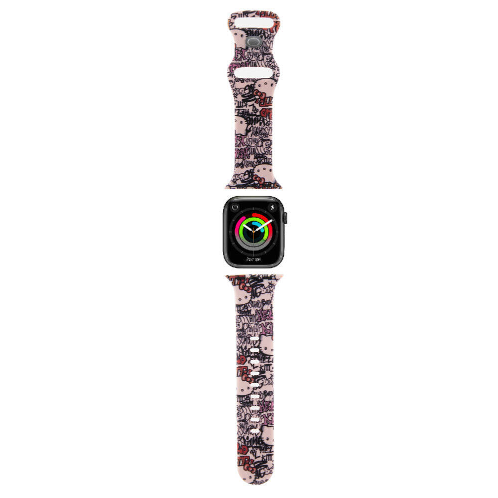 Apple%20Watch%2038mm%20Hello%20Kitty%20Orjinal%20Lisanslı%20Etiket%20Graffiti%20Silikon%20Kordon