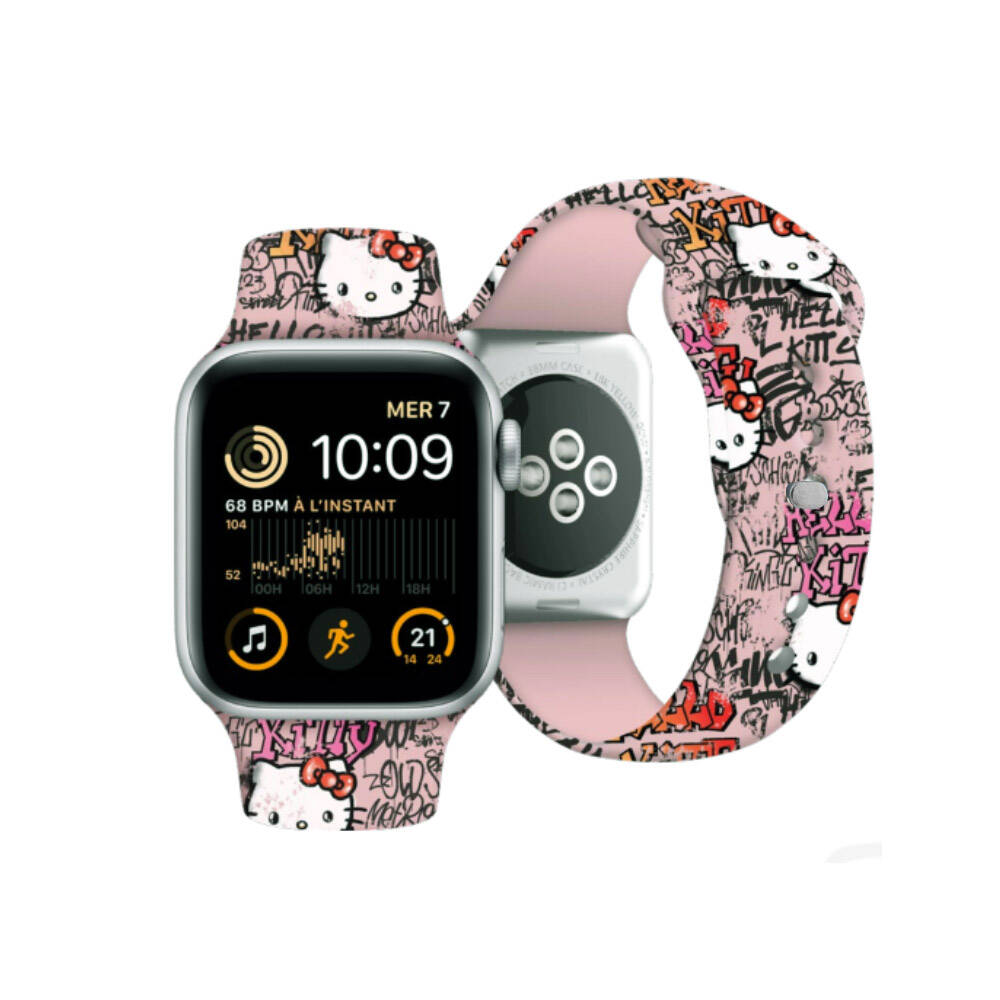 Apple%20Watch%2040mm%20Hello%20Kitty%20Orjinal%20Lisanslı%20Etiket%20Graffiti%20Silikon%20Kordon