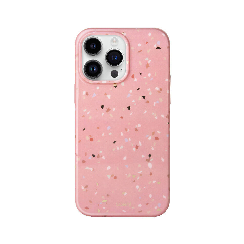 Apple%20iPhone%2014%20Pro%20Kılıf%20Mozaik%20Desenli%20Coehl%20Terrazzo%20Kapak-Pembe