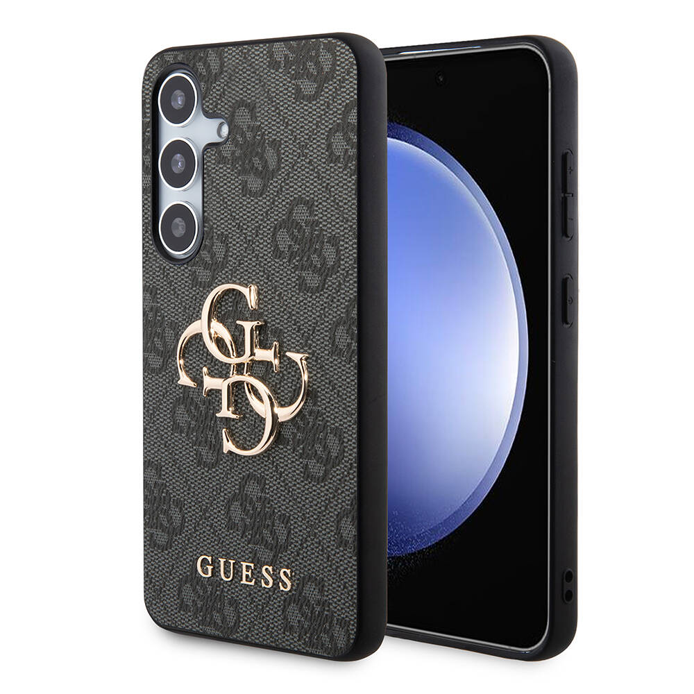 Galaxy%20S24%20Kılıf%20Guess%20Orjinal%20Lisanslı%20PU%20Deri%20Yazı%20ve%204G%20Metal%20Logolu%20Desenli%20Kapak-Siyah