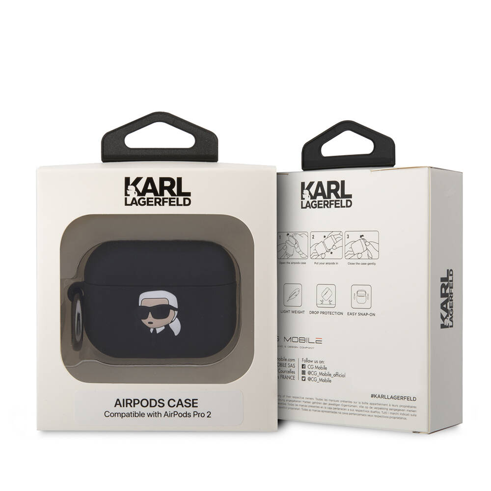 Apple%20Airpods%20Pro%202%20Kılıf%20Karl%20Lagerfeld%20Orjinal%20Lisanslı%20Karl%203D%20Silikon%20Kapak