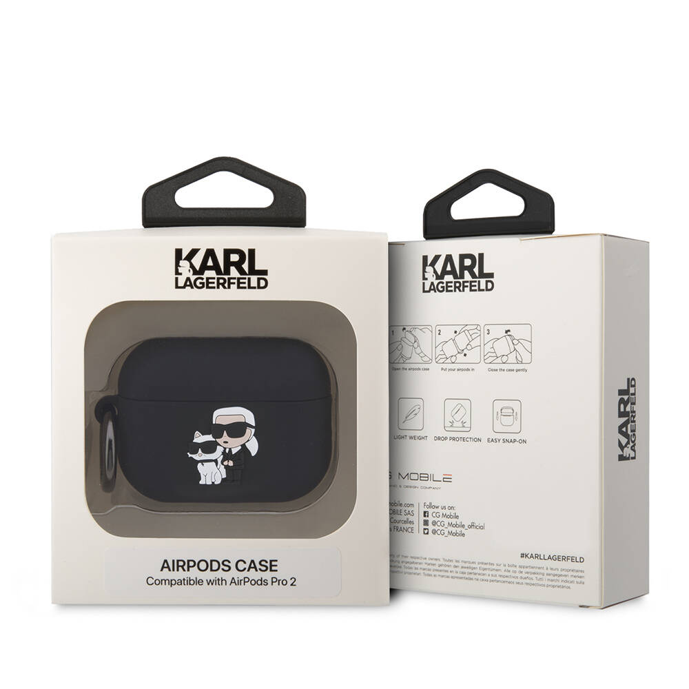 Apple%20Airpods%20Pro%202%20Kılıf%20Karl%20Lagerfeld%20Orjinal%20Lisanslı%20Karl%20&%20Choupette%203D%20Silikon%20Kapak