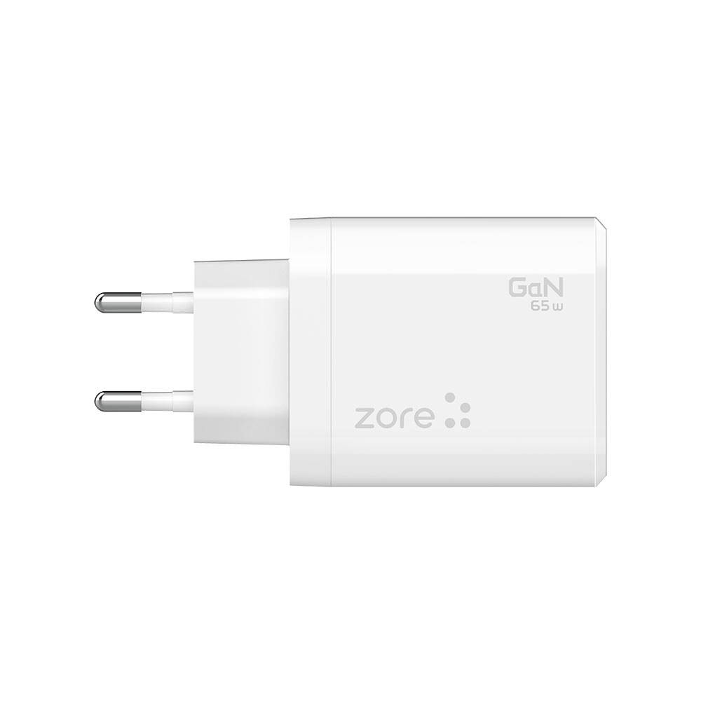 Zore%20Always-01%20GaN%20Tech%20Type-C%20PD4.0%20USB-A%20QC3.0%20Hızlı%20Şarj%20Özellikli%20Seyahat%20Şarj%20Başlığı%2065W