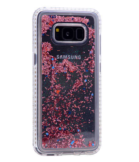 Galaxy%20S8%20Kılıf%20Zore%20Sıralı%20Taşlı%20Sıvılı%20Silikon-Rose%20gold