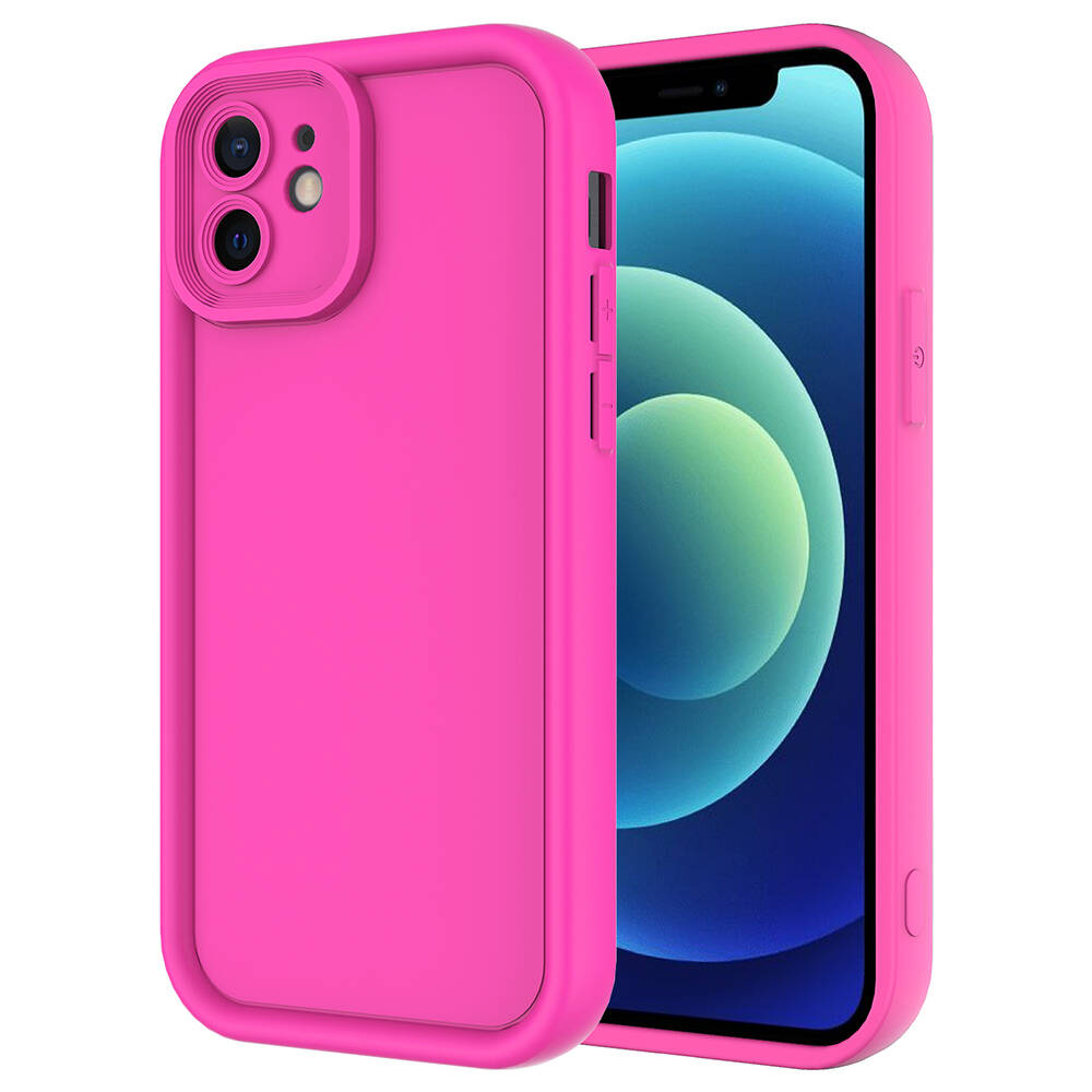 Apple%20iPhone%2012%20Kılıf%20Kamera%20Korumalı%20Zore%20Ananas%20Kapak-Pembe%20koyu