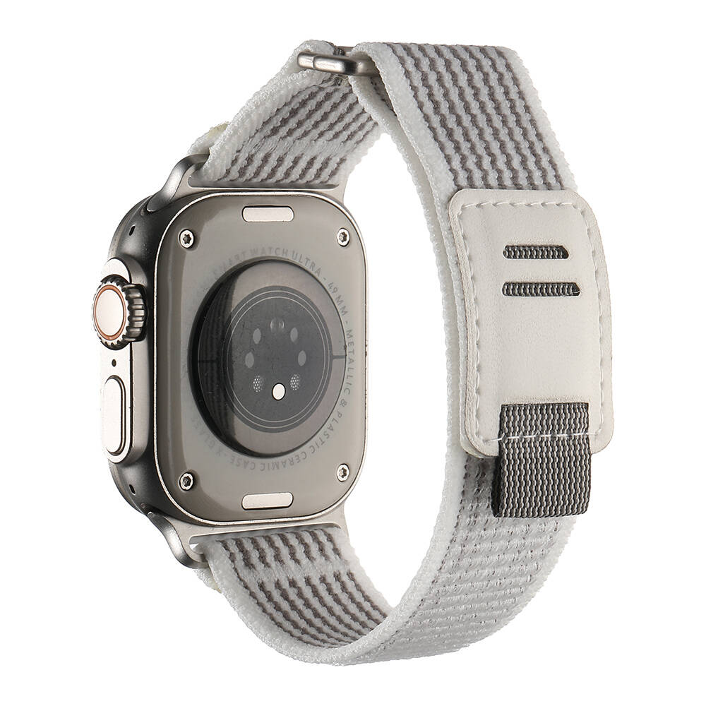 Apple%20Watch%20Ultra%2049mm%20Hasır%20Kordon%20Zore%20KRD-106%20Strap%20Kayış-Beyaz