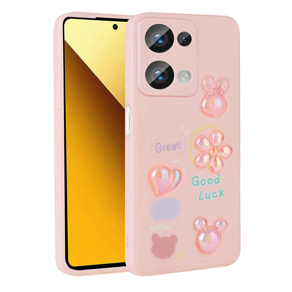 Xiaomi%20Poco%20M6%20Pro%204G%20Kılıf%20Kabartma%20Figürlü%20Parlak%20Zore%20Toys%20Silikon%20Kapak-Pembe