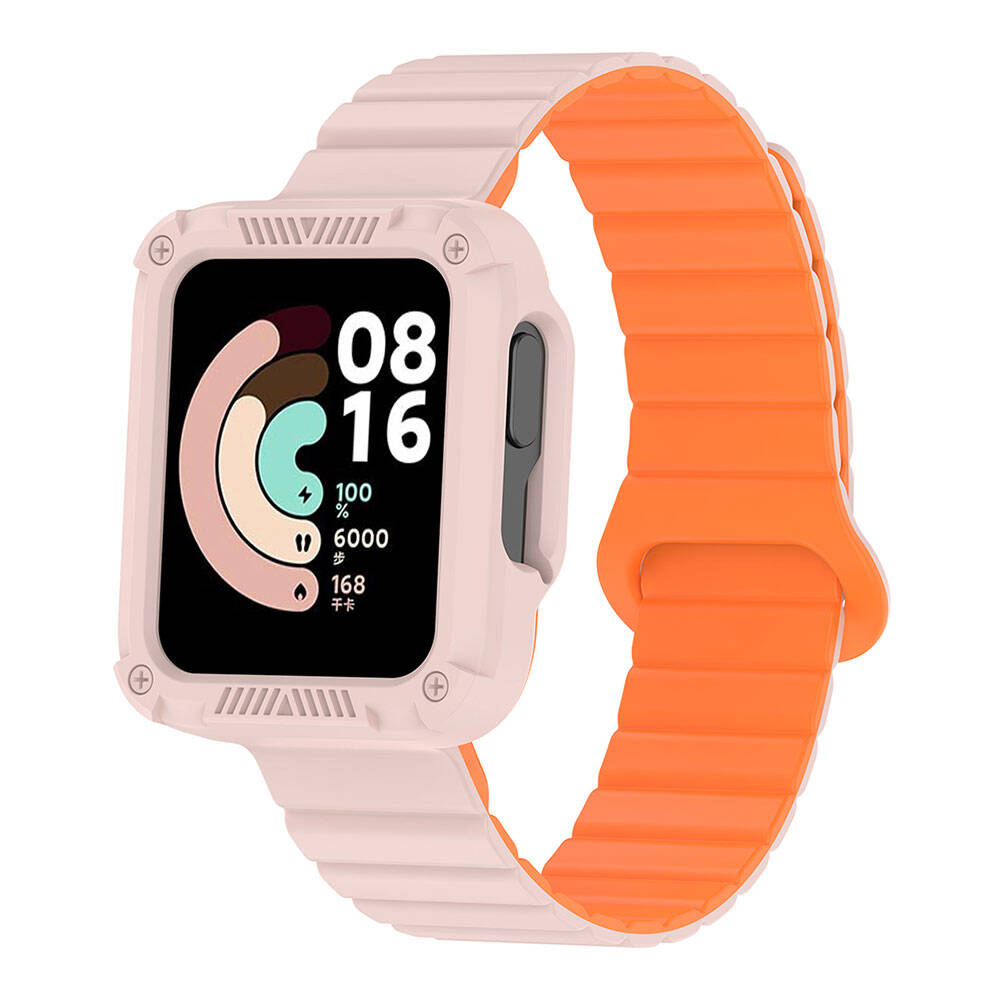 Xiaomi%20Redmi%20Watch%202%20Silikon%20Kordon%20Zore%20KRD-105%20Strap%20Kayış-Pembe-turuncu