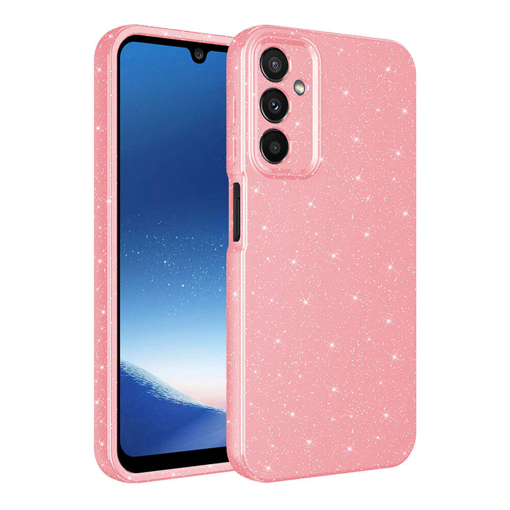 Galaxy%20A15%20Kılıf%20Kamera%20Korumalı%20Simli%20Lüks%20Zore%20Koton%20Kapak-Pembe