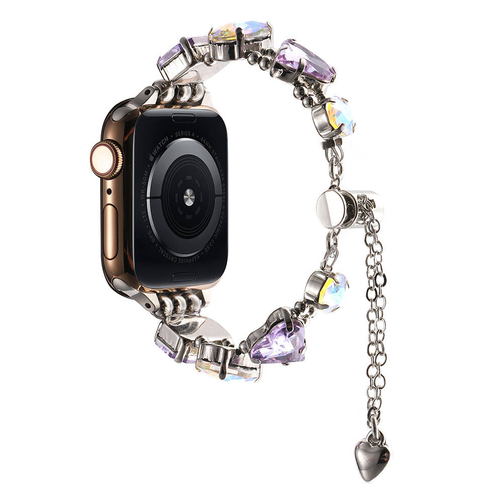 Apple%20Watch%2038mm%20Zore%20KRD-115%20Renkli%20Taş%20Tasarımlı%20Kordon