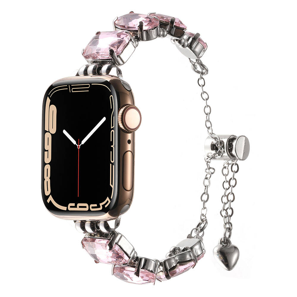 Apple%20Watch%2044mm%20Zore%20KRD-115%20Renkli%20Taş%20Tasarımlı%20Kordon