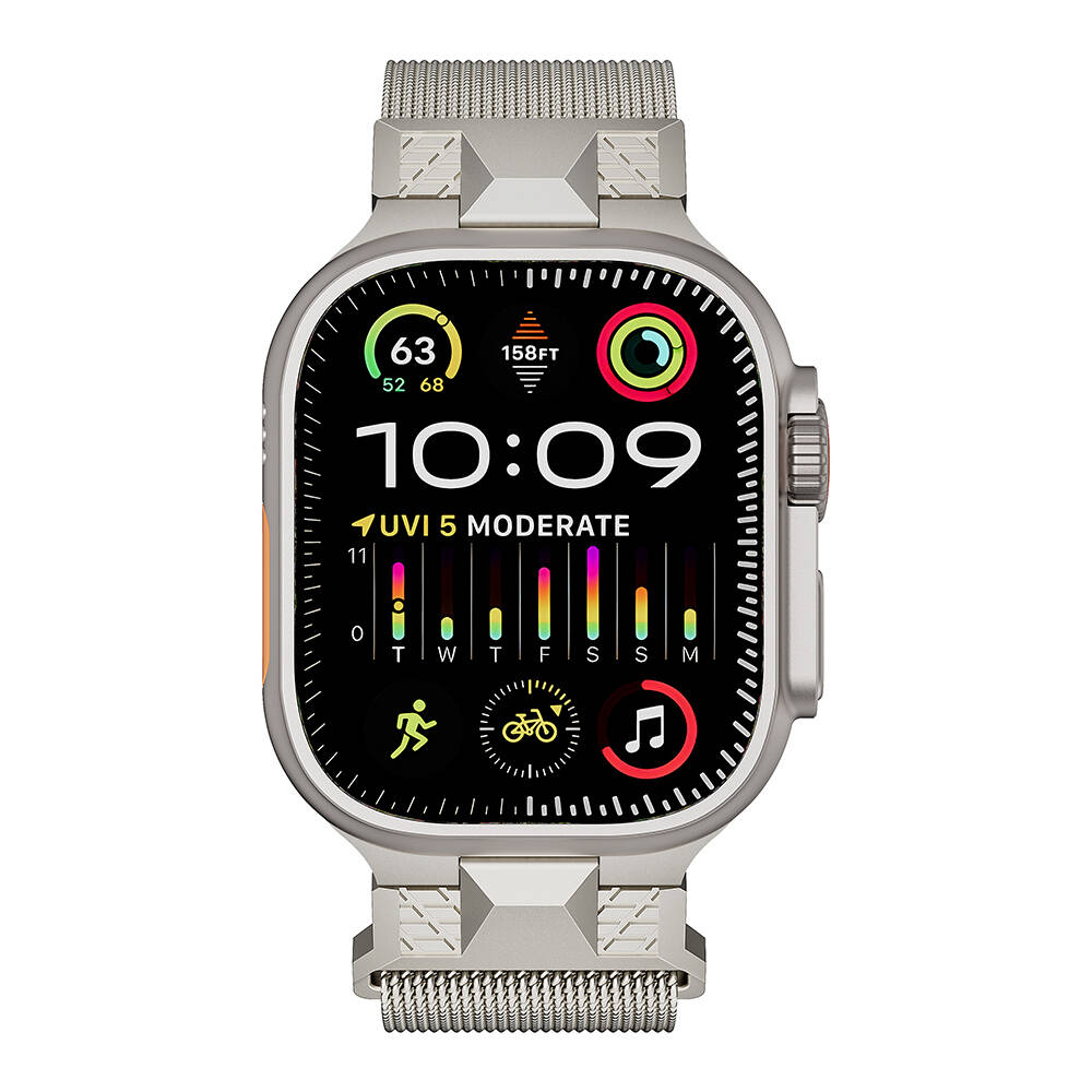 Apple%20Watch%20Ultra%2049mm%20Zore%20KRD-107%20Metal%20Hasır%20Kordon-Gri