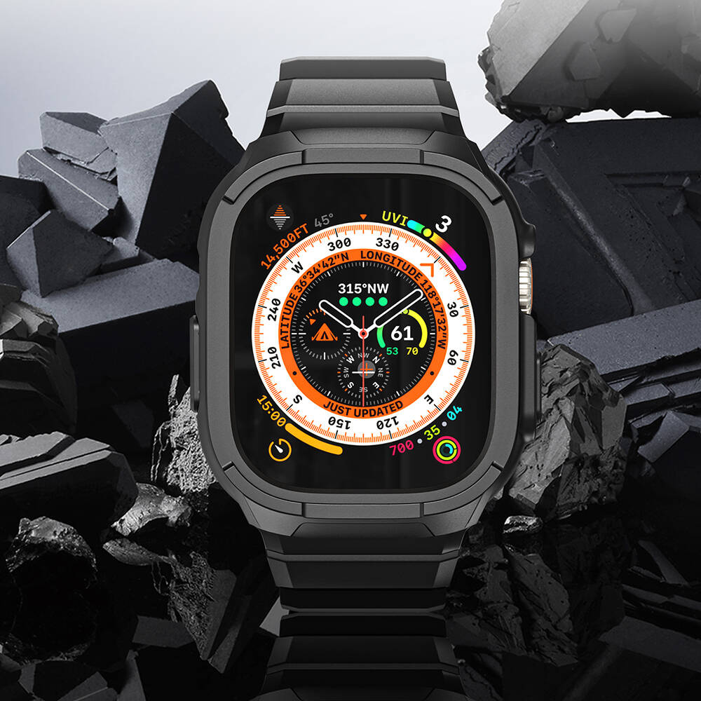 Apple%20Watch%20Ultra%2049mm%20Wiwu%20Wi-WB014%20Armor%20Serisi%202in1%20Sert%20PC%20Kasa%20Koruyuculu%20Silikon%20Kordon