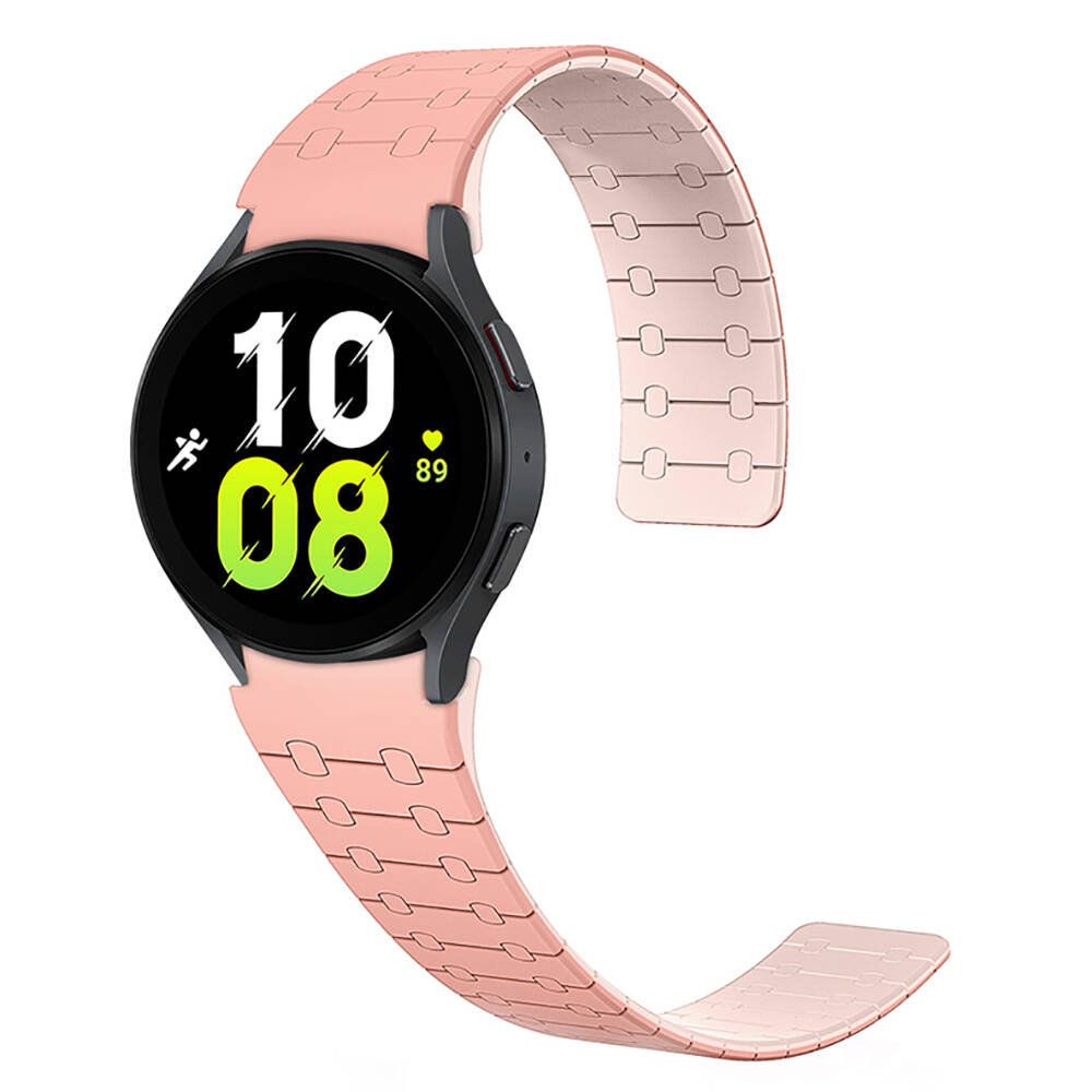 Galaxy%20Watch%205%2040mm%20Zore%20KRD-111%2020mm%20Çizgili%20Desenli%20Silikon%20Kordon-Pembe