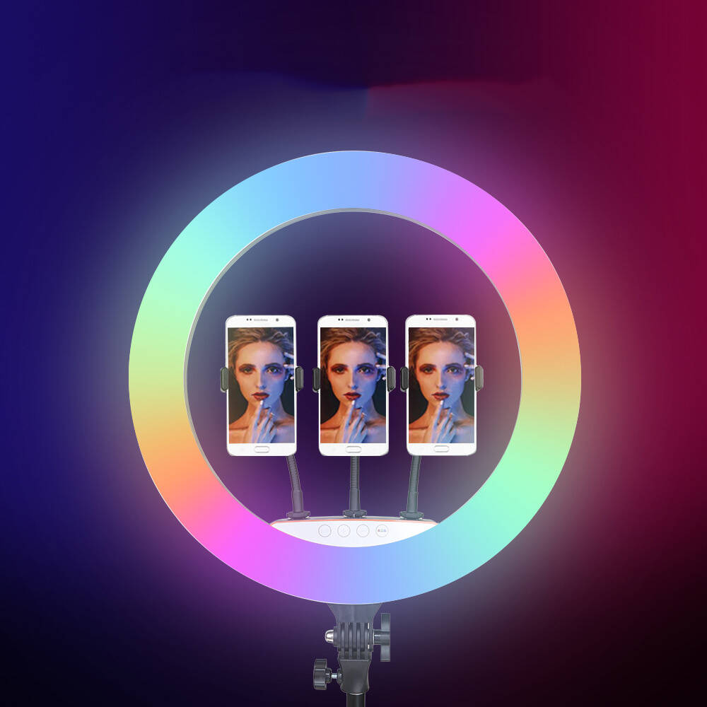 Zore%20RGB%20Light%2056cm%20Işıklı%20Telefon%20Tutucu%20Ring%20Light