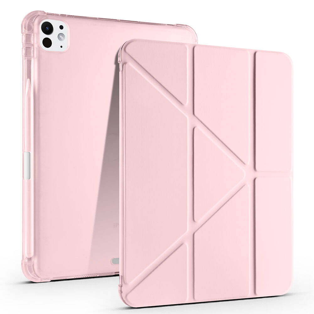 Apple%20iPad%20Pro%2011%202024%20Kılıf%20Zore%20Tri%20Folding%20Kalem%20Bölmeli%20Standlı%20Kılıf-Rose%20gold