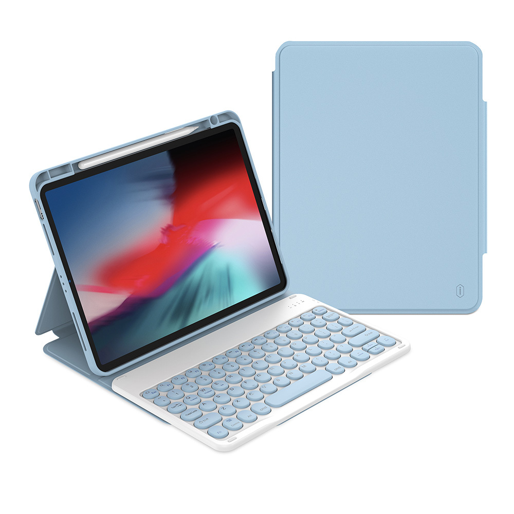 Apple%20iPad%20Air%2011%202024%20Wiwu%20Protective%20Gizli%20Kalem%20Bölmeli%20Klavyeli%20Kılıf-Mavi