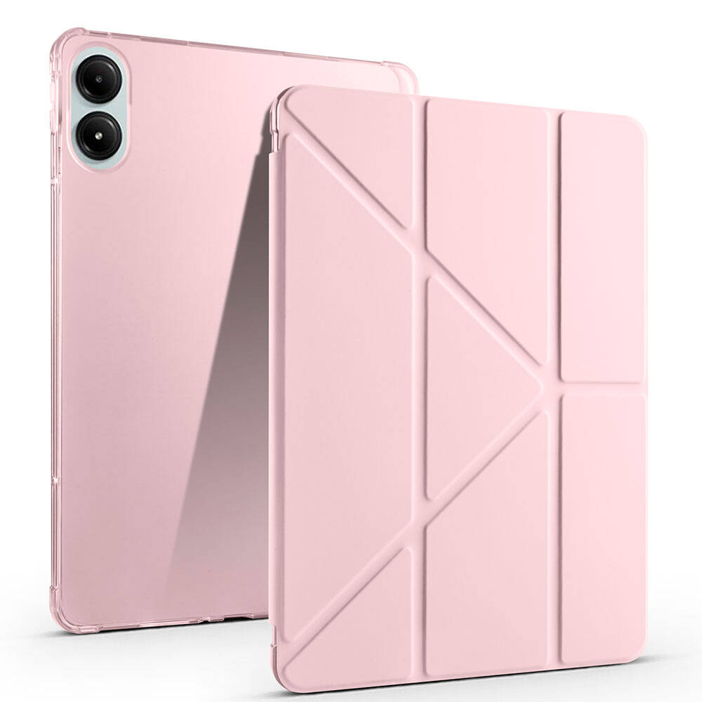 Xiaomi%20Redmi%20Pad%20Pro%20Kılıf%20Zore%20Tri%20Folding%20Kalem%20Bölmeli%20Standlı%20Kılıf-Rose%20gold