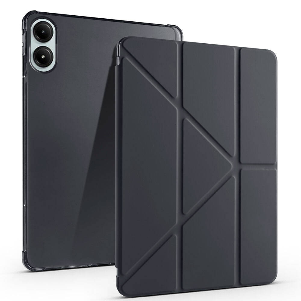 Xiaomi%20Poco%20Pad%20Kılıf%20Zore%20Tri%20Folding%20Kalem%20Bölmeli%20Standlı%20Kılıf-Siyah