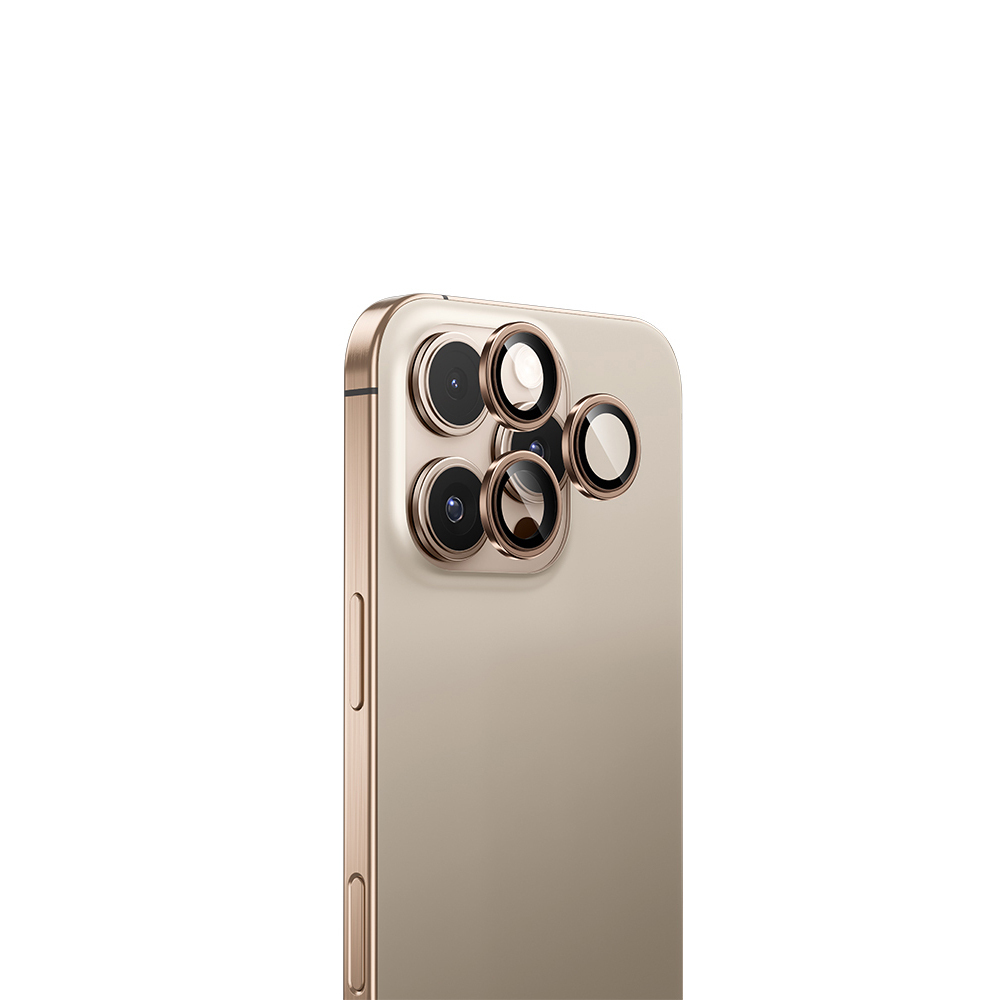 Apple%20iPhone%2016%20Pro%20Max%20Benks%20DR%20Safir%20Kamera%20Lens%20Koruyucu-Titanyum-gold