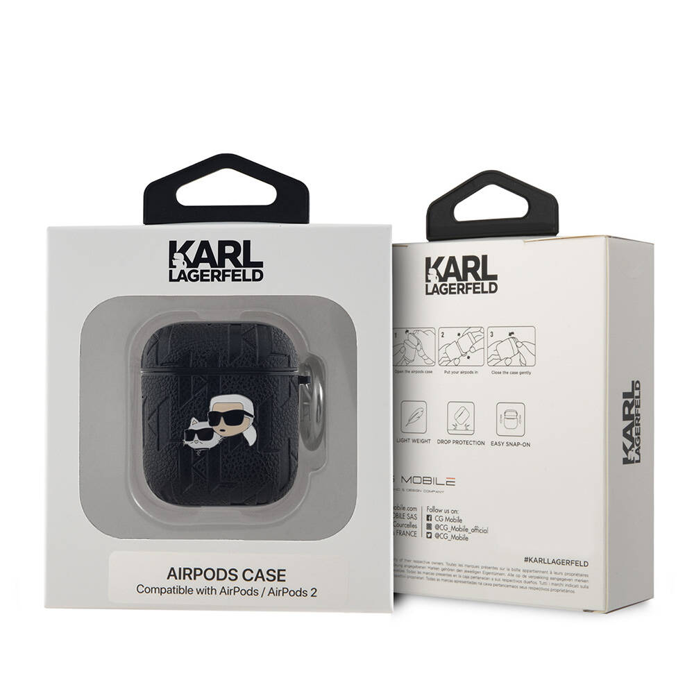 Apple%20Airpods%20Kılıf%20Karl%20Lagerfeld%20Orjinal%20Lisanslı%20Monogram%20Silikon%20Kapak