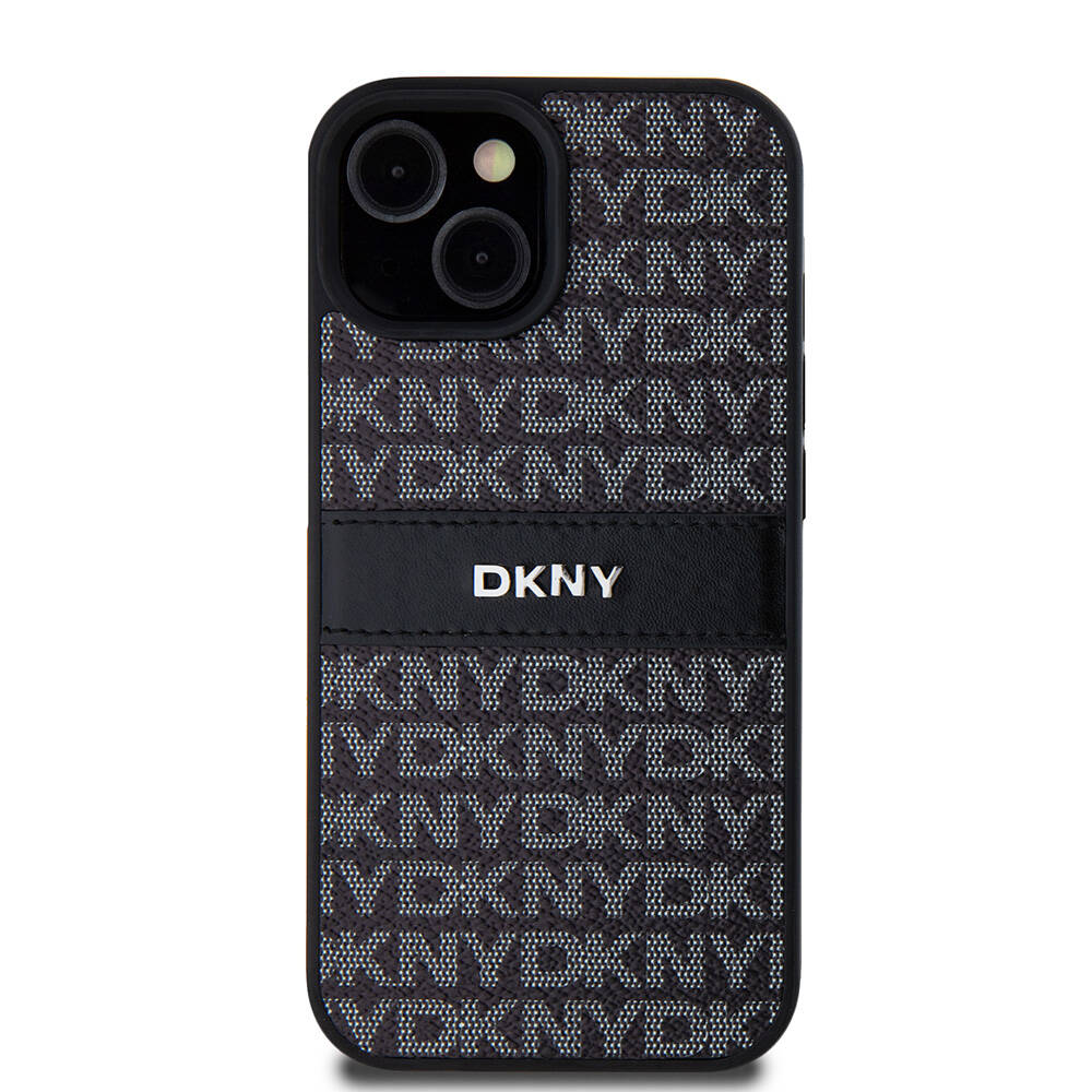 Apple%20iPhone%2015%20Kılıf%20DKNY%20Orjinal%20Lisanslı%203D%20Yazılı%20Repeat%20Texture%20Pattern%20Kapak