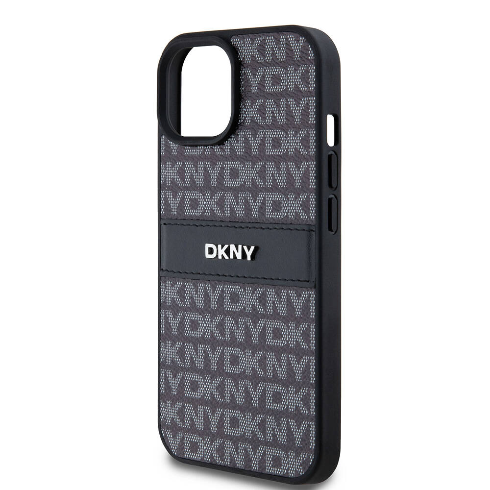 Apple%20iPhone%2015%20Kılıf%20DKNY%20Orjinal%20Lisanslı%203D%20Yazılı%20Repeat%20Texture%20Pattern%20Kapak