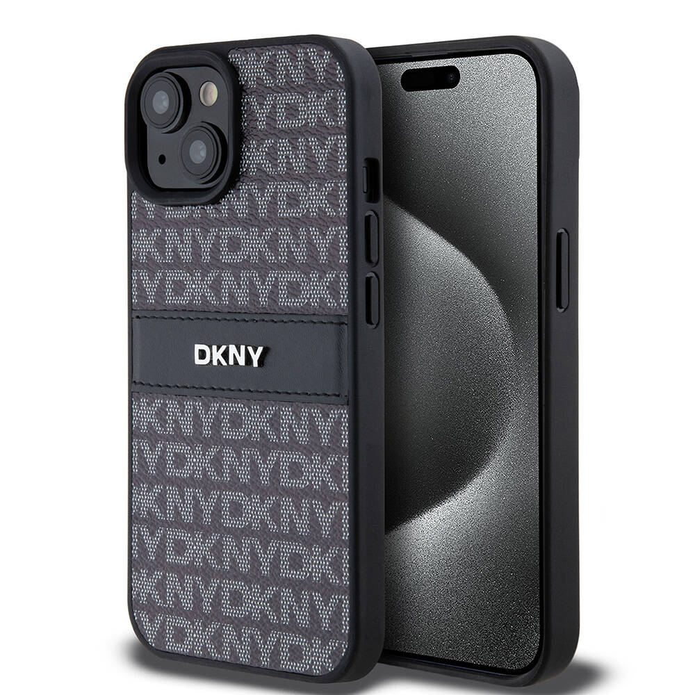 Apple%20iPhone%2015%20Kılıf%20DKNY%20Orjinal%20Lisanslı%203D%20Yazılı%20Repeat%20Texture%20Pattern%20Kapak