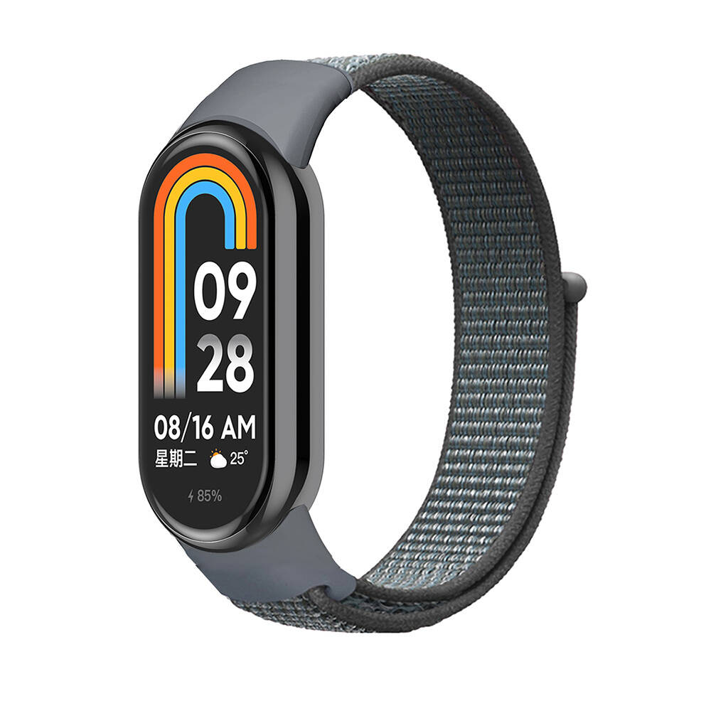 Xiaomi%20Mi%20Band%208%20Zore%20KRD-03%20Hasır%20Kordon-Gri