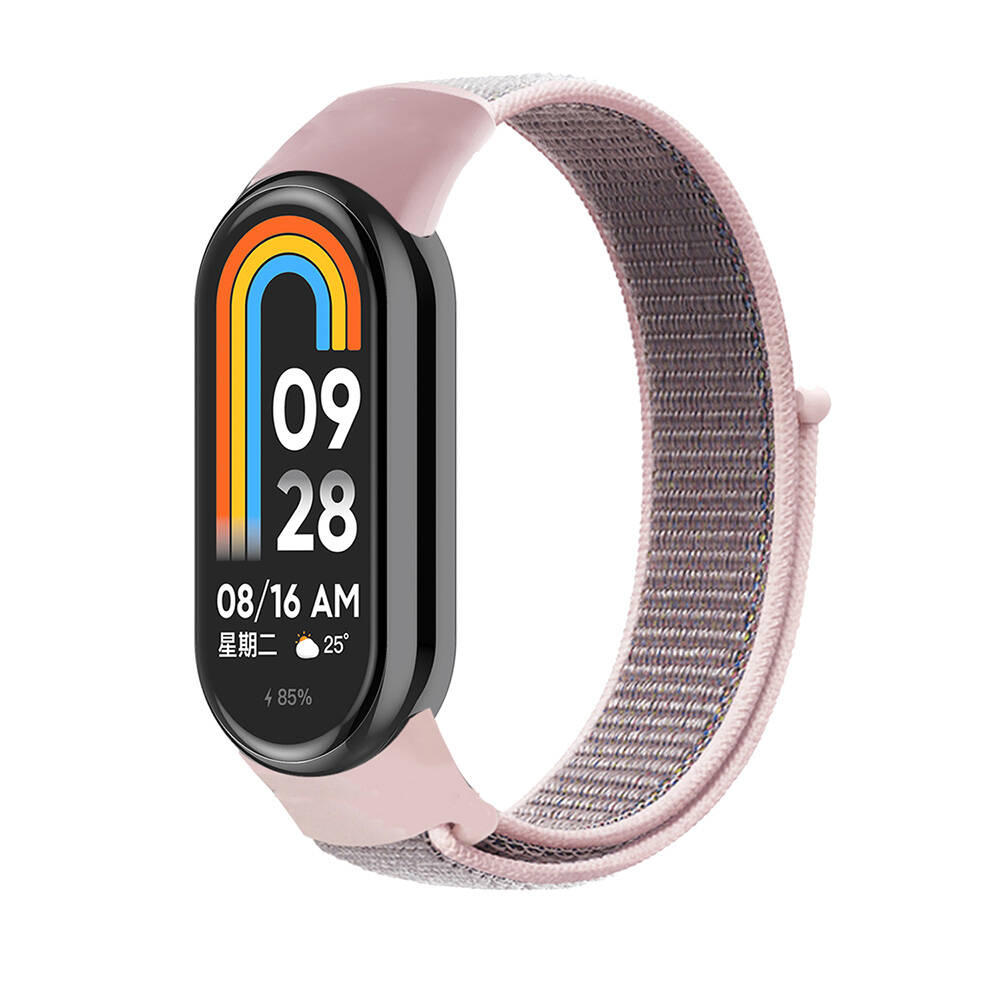 Xiaomi%20Mi%20Band%208%20Zore%20KRD-03%20Hasır%20Kordon-Pink%20sand