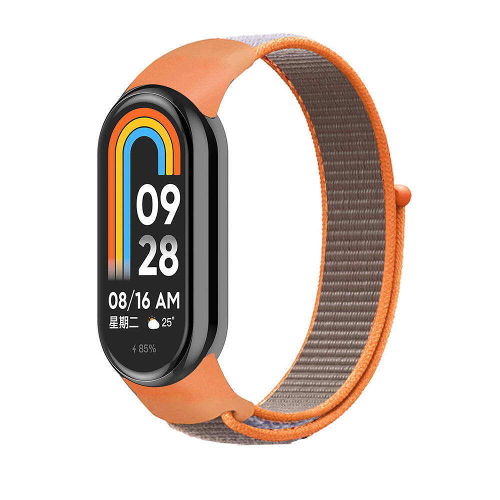 Xiaomi%20Mi%20Band%208%20Zore%20KRD-03%20Hasır%20Kordon-Turuncu