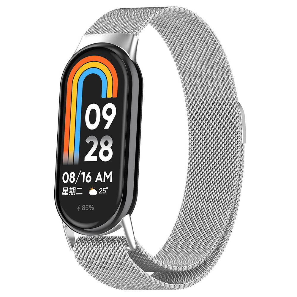 Xiaomi%20Smart%20Band%208%20Zore%20KRD-01%20Metal%20Kordon-Gümüş