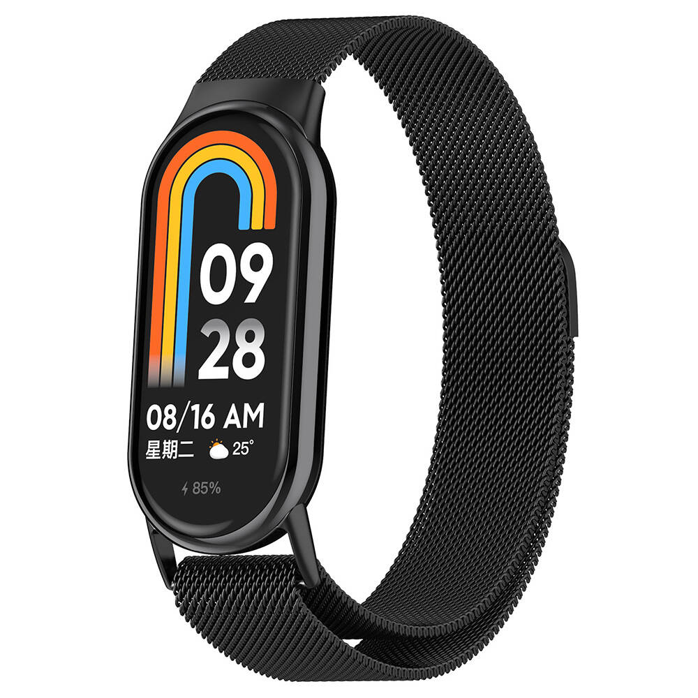 Xiaomi%20Smart%20Band%208%20Zore%20KRD-01%20Metal%20Kordon-Siyah