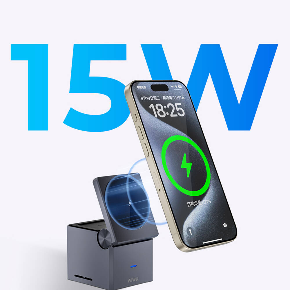 Wiwu%20Wi-W030%20Small%20Square%20Küp%20Tasarımlı%20Telefon%20&%20Akıllı%20Saat%20&%20Kulaklık%20İçin%2015W%203in1%20Kablosuz%20Şarj%20Standı