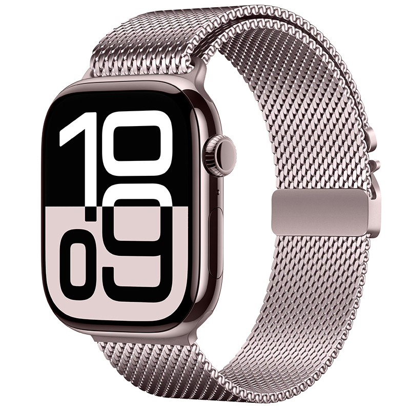 Apple%20Watch%2042mm%20Zore%20KRD-121%20Metal%20Hasır%20Kordon-Pembe