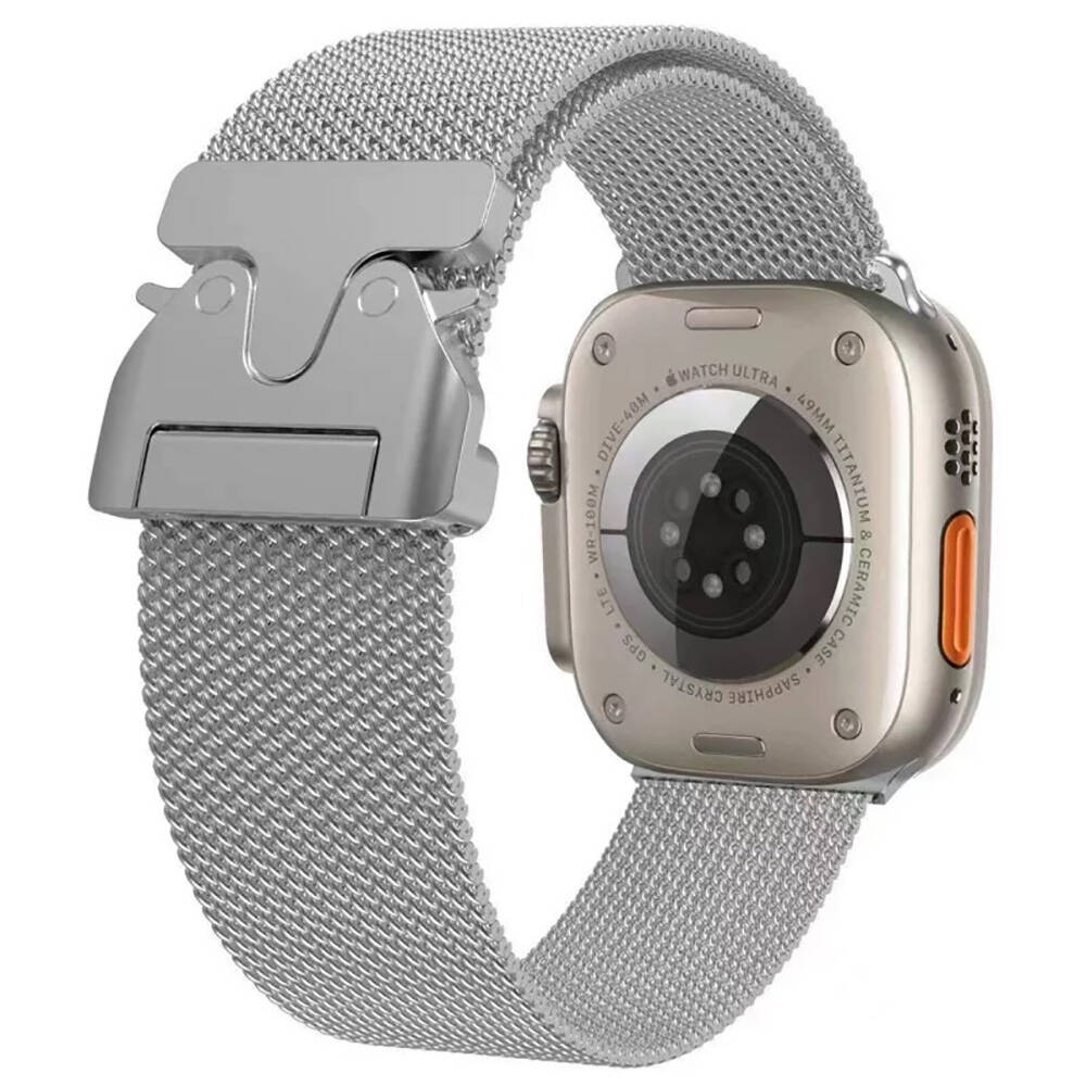 Apple%20Watch%2042mm%20Zore%20KRD-25%20Metal%20Hasır%20Kordon-Gümüş