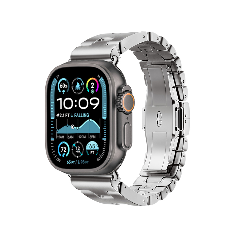 Apple%20Watch%20Ultra%2049mm%20Zore%20KRD-125%20Metal%20Kordon%20Strap%20Kayış-Gümüş