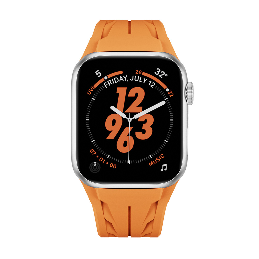 Apple%20Watch%2042mm%20KRD-127%20Metal%20Tokalı%20Silikon%20Kordon