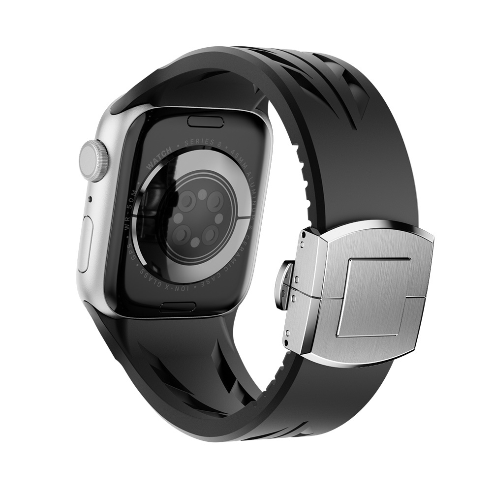 Apple%20Watch%2044mm%20KRD-127%20Metal%20Tokalı%20Silikon%20Kordon