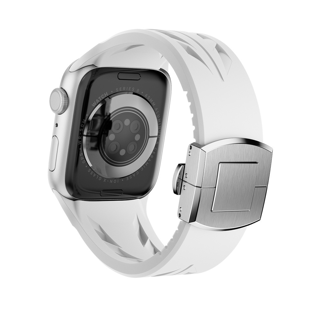 Apple%20Watch%207%2045mm%20KRD-127%20Metal%20Tokalı%20Silikon%20Kordon