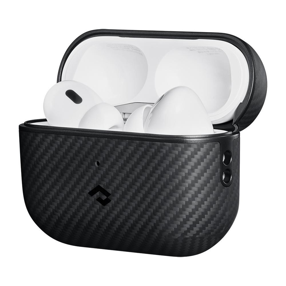 Apple%20Airpods%20Pro%20Kılıf%20Magsafe%20Şarj%20Özellikli%20600D%20Aramid%20Fiber%20Pitaka%20Classic%20Serisi%20Black-Grey%20Twill%20Kılıf